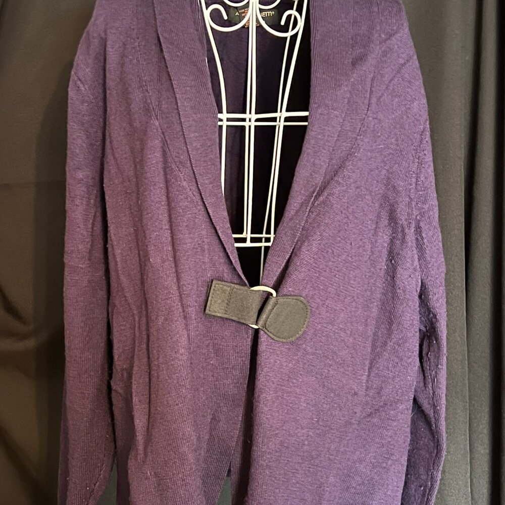 A. Giannetti Purple Cardigan Crossbody Sweater